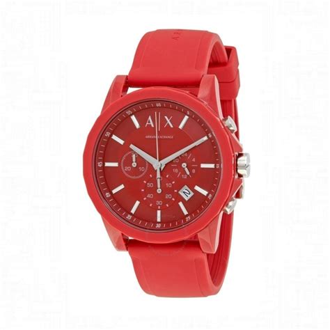 reloj armani exchange rojo hombre